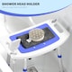 image 4 of HOMCOM Shower Chair for the Elderly and Disabled, 6-Level Height Adjustable Shower Stool with Backrest, Curved Seat, Anti-slip Foot Pads and Shower Head Holder, Blue