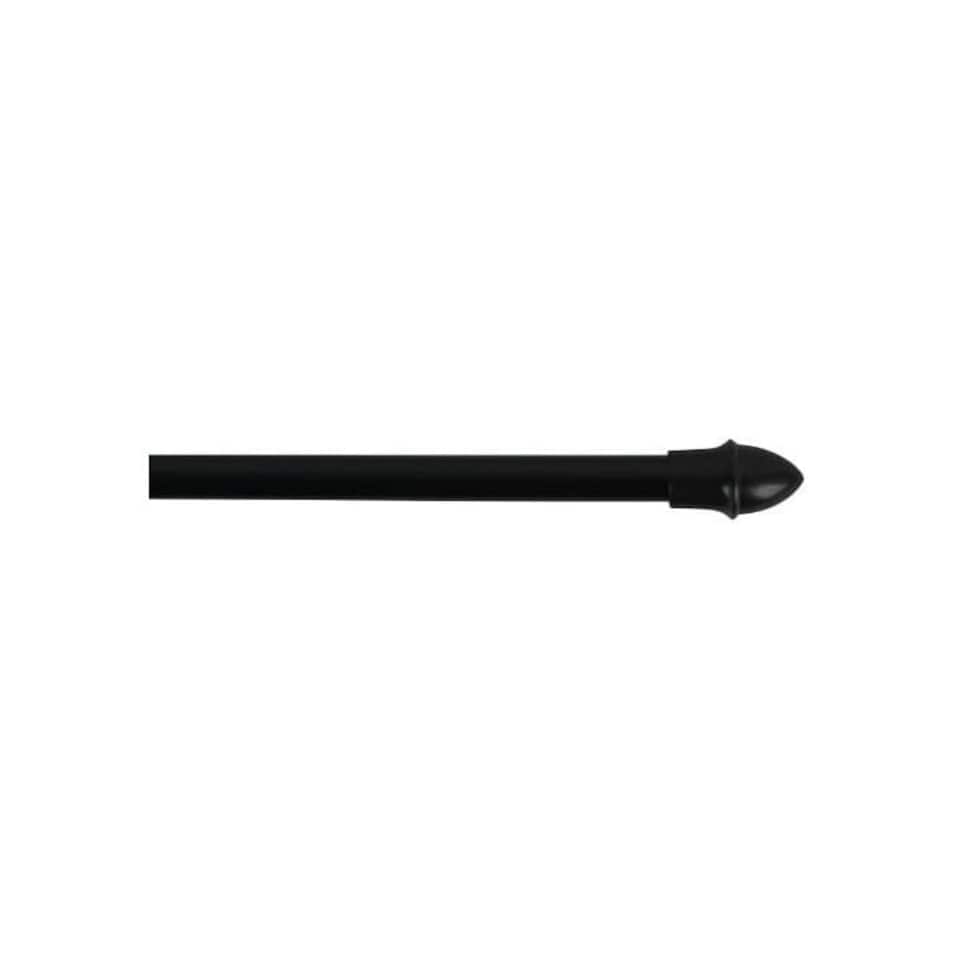 Black Cafe Curtain Rod 55 - 85cm Black | Black