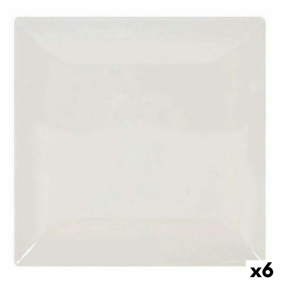 image 1 of Flat Plate La Mediterránea Elite Stoneware Ivory 26,5 x 26,5 x 2,5 cm (6 Units) N/A