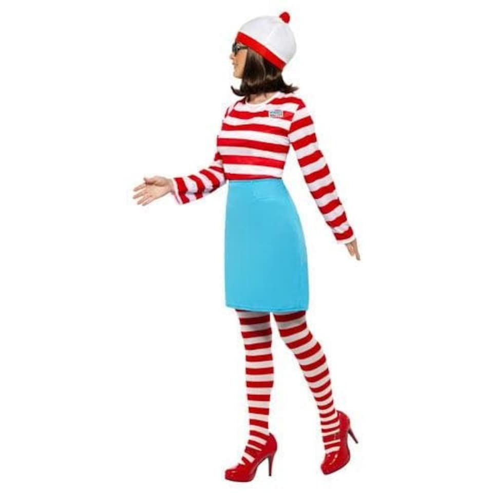 image 1 of Where's Wally? Wenda Long Sleeve Fancy Dress Costume Ladies Medium - UK 12-14 Multi | 12