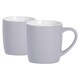image 1 of Argon Tableware 2x Coloured Coffee Mugs - Grey - 350ml - Tea Mug Latte Mug Cappuccino Mug Drinking Mug Grey