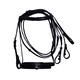 image 1 of Hy Padded Flash Bridle with Rubber Grip Reins - Black - Pony