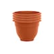 image 1 of Bell Pot 4x 28cm Round Plastic Garden Planter Orange