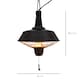 image 5 of Outsunny 2100W Outdoor Ceiling Mounted Halogen Electric Heater Hanging Patio Garden Warmer Light - Black