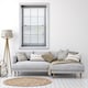 image 2 of 120cm Light Grey Faux Wood Venetian Blind With Strings 160cm Drop Grey | Grey
