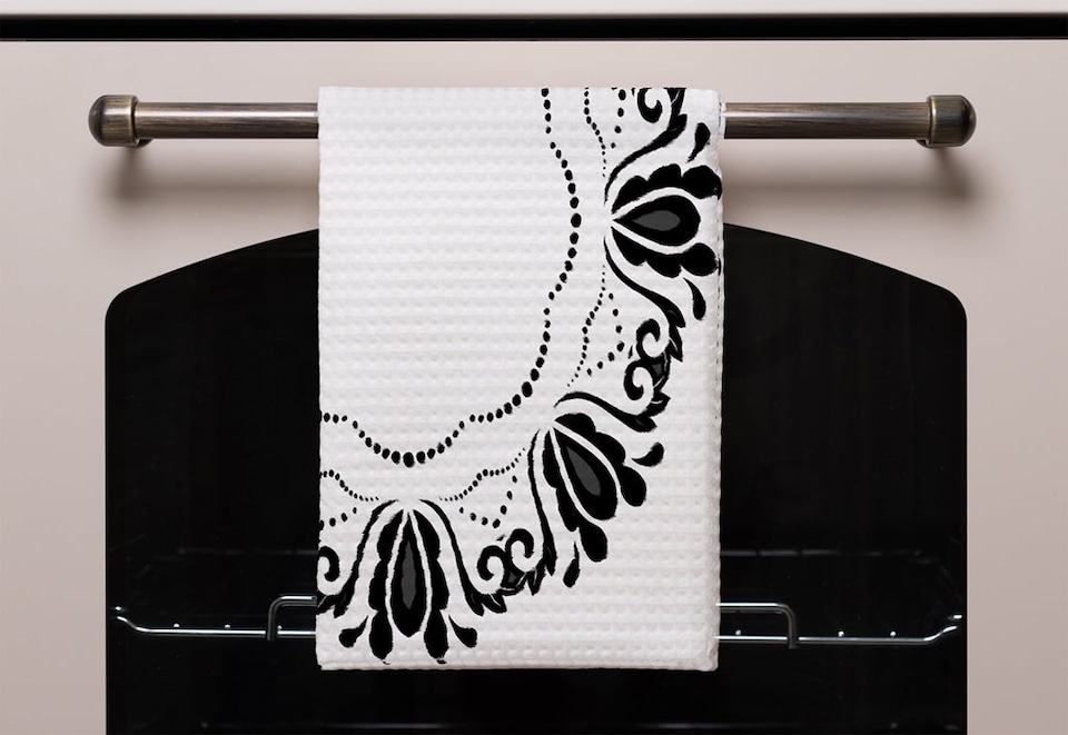 image 1 of Decorative Floral Element (Kitchen Towel)
