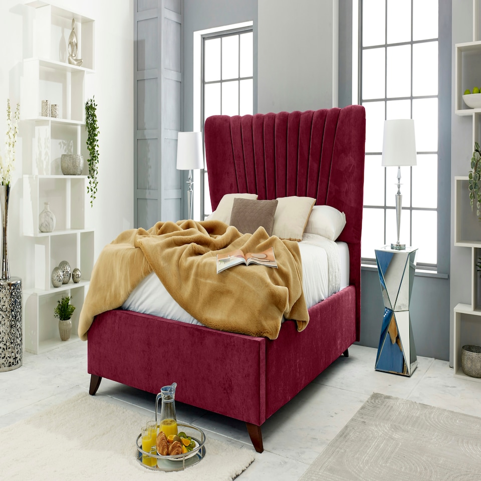 Dura Plush King Bed Frame - Maroon