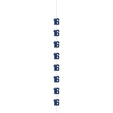 6 GLITTER BLUE 16 HANG DECOR 5FT -  UNIQUE