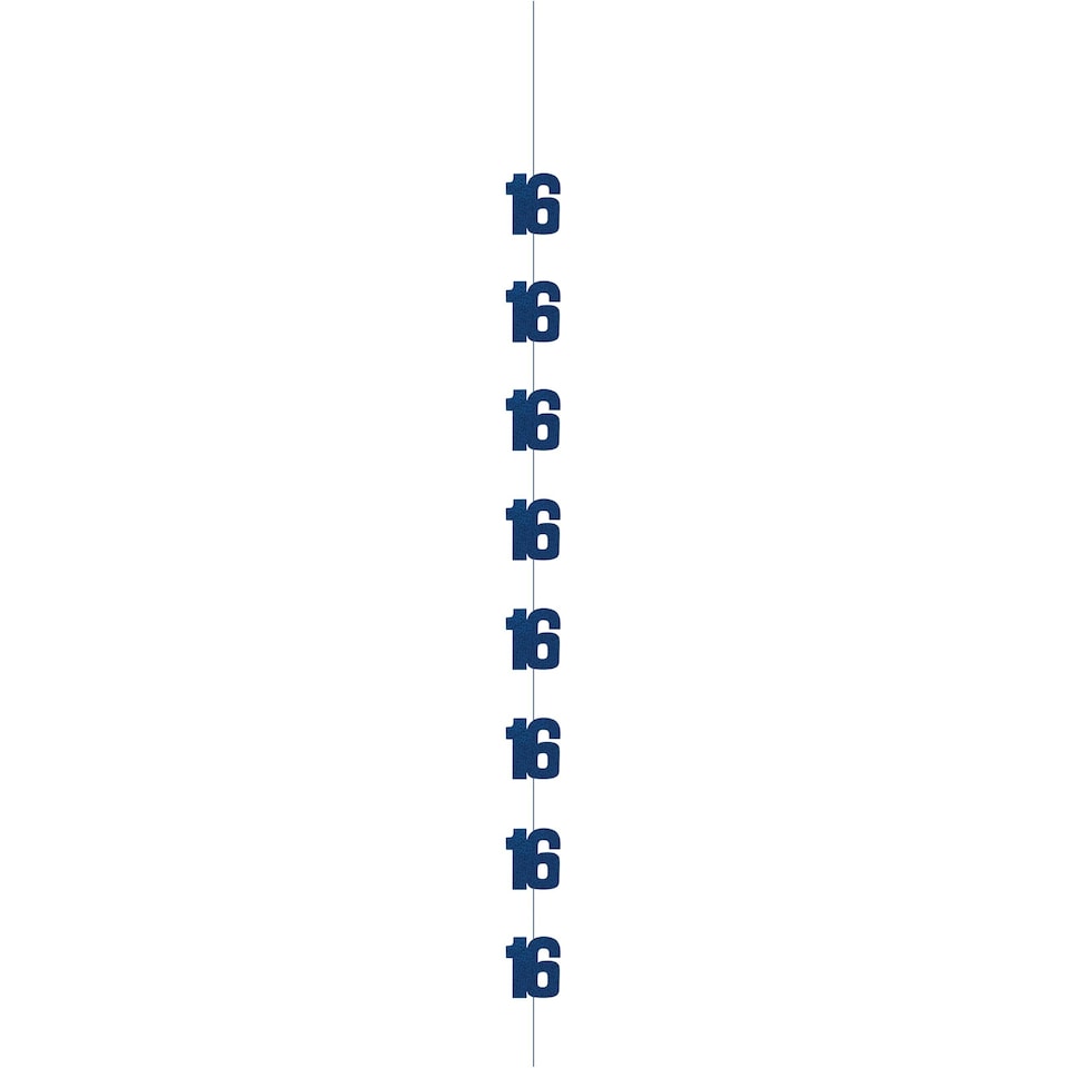 6 GLITTER BLUE 16 HANG DECOR 5FT - UNIQUE