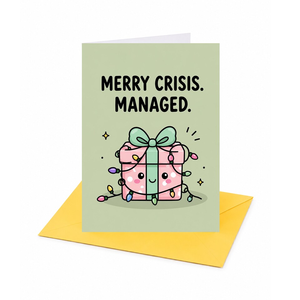 image 1 of Merry Crisis, Managed Christmas Card