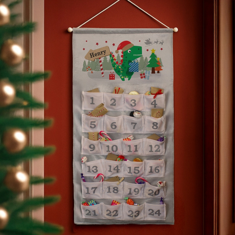 image 1 of Personalised Dinosaur Advent Calendar