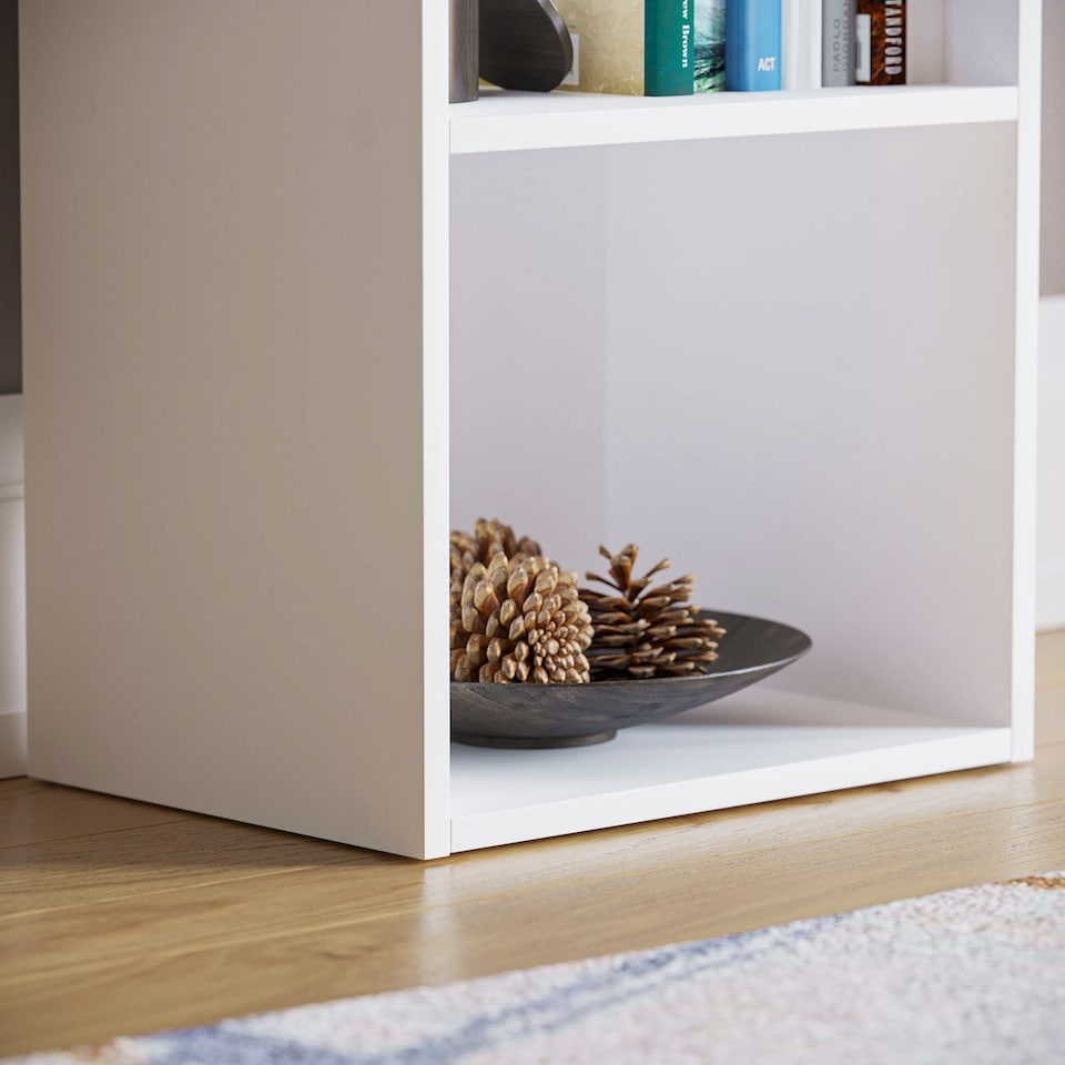 image 1 of Vida Designs Oxford 3 Tier Cube Bookcase Display Storage, White