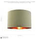 image 7 of Contemporary Olive Cotton 12" Table/Pendant Lamp Shade with Shiny Copper Inner | Green | Olive Green | 1