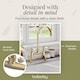 image 2 of Traditional Kitchen Sink Bridge Mixer Tap - Brushed Brass Lever | Copper | Brushed Brass | 1