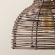 image 5 of ValueLights Lobster Wicker Rattan Grey Ceiling Pendant Light Shade | Grey