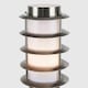 image 1 of ValueLights 4 x Wharf Modern Silver Stainless Steel Outdoor Wired IP44 Garden Post Lights Chrome