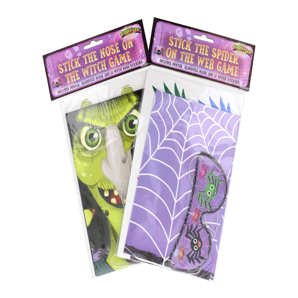 image 1 of 14 Pieces Stick The Spider on the Web’ Halloween Party Game