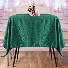 Square Damask Table Cloth, Soft Washable Table Cover - 90" x 90"