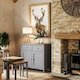 image 7 of Taberno Oak 2 Door 2 Drawer Sideboard Dove Grey Grey