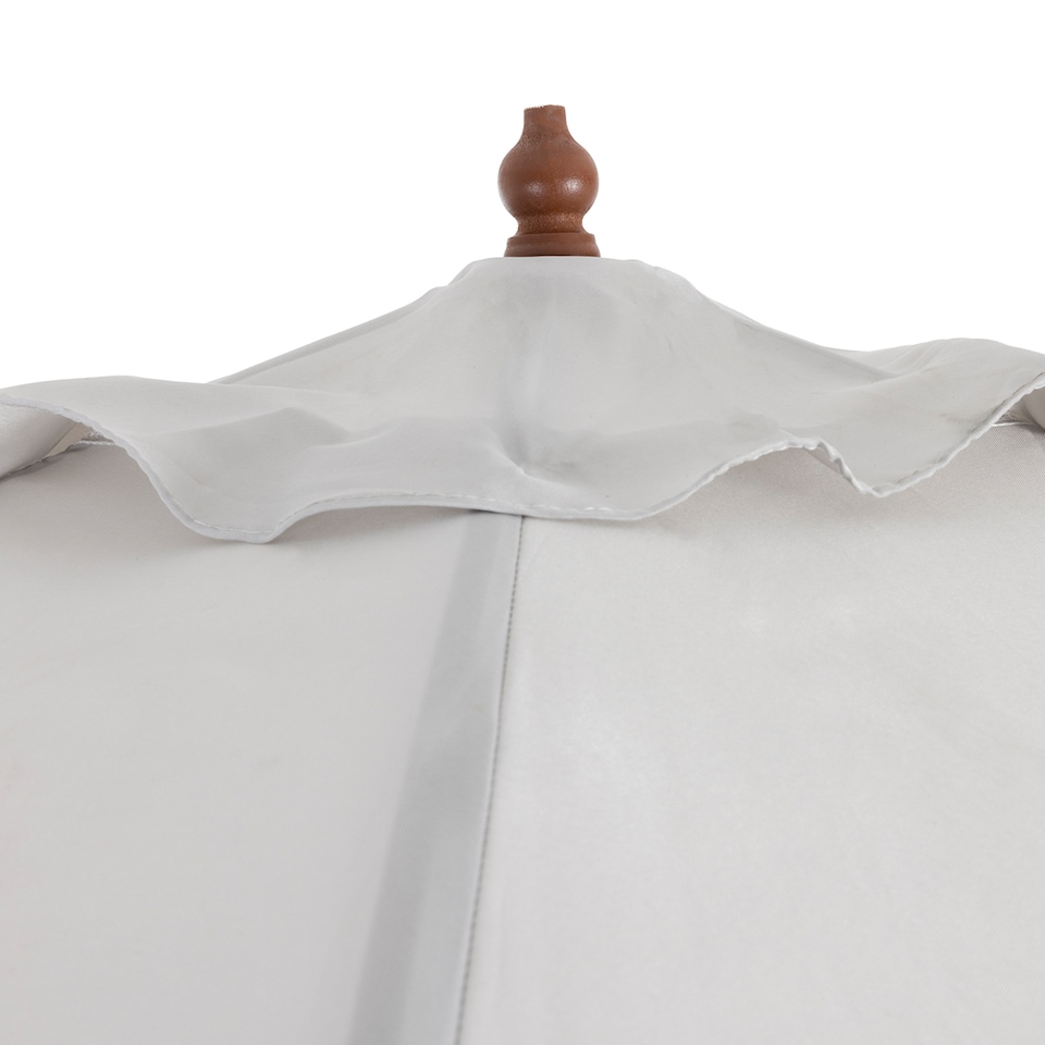 image 1 of Charles Bentley Garden Large 2.4M Wooden Garden Patio Shade Umbrella - Light Grey