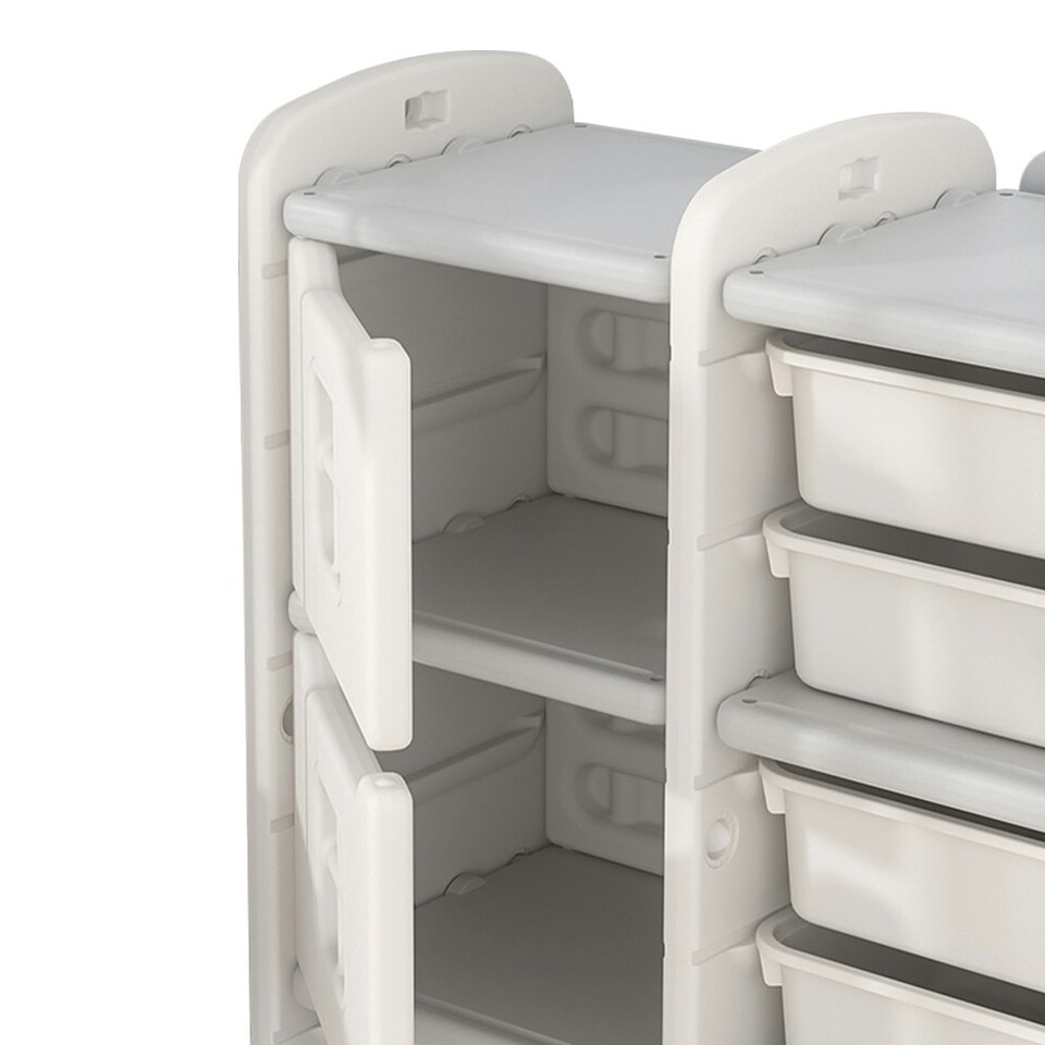 image 1 of Living and HomeTrain-Shaped Toy Storage Rack with Drawers - 96*33*85cm