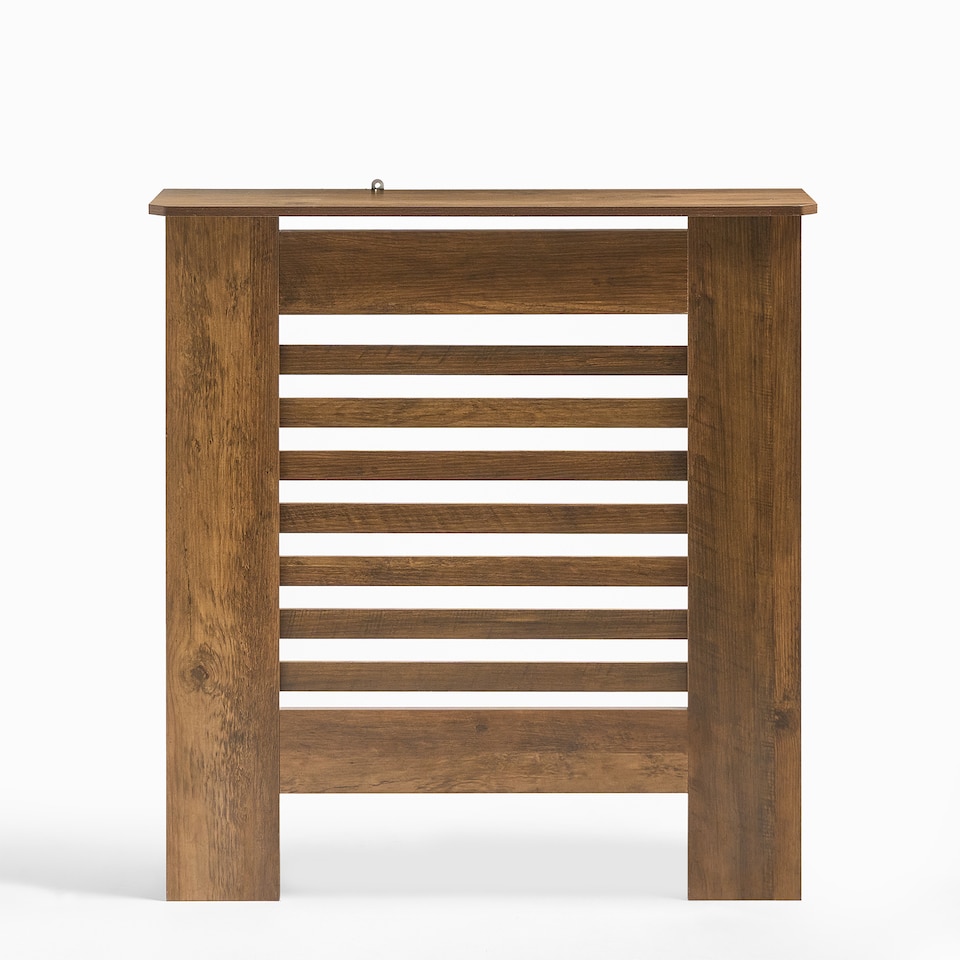 image 1 of OHS Wood Effect Radiator Cover Sideboard Shelf - Small | Brown | Dark Wood