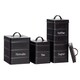 image 1 of Harbour Housewares 4 Piece Vintage Metal Kitchen Canisters Set - Black