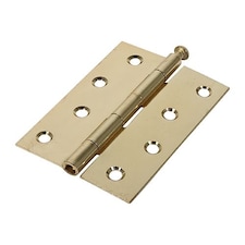 Timco - Butt Hinge - Loose Pin (1840) - Electro Brass (Size 100 x 71 - 2 Pieces)