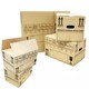 image 1 of 10 x Large 18 x 12 x 10" Printed House Removal Strong Cardboard Boxes With Carry Handles Brown