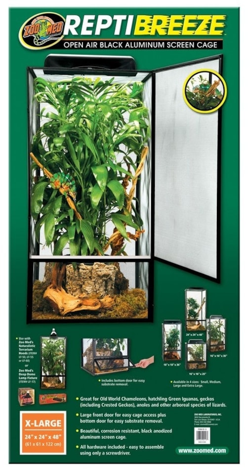 image 1 of Zoo Med ReptiBreeze Open Air Screen Cage White