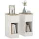 image 1 of HOMCOM Bedside Tables Set of 2, Nightstands for Bedroom, Living Room, White