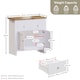 image 3 of Vida Designs Arlington 2 Drawer 2 Door Sideboard Shaker Buffet Cabinet Storage, White & Oak | White | White & Oak | 1