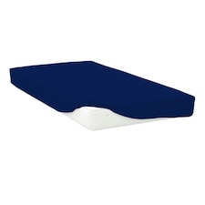 Belledorm Easycare Percale Fitted Sheet - Navy - Narrow Double
