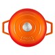 image 3 of Cooks Professional Cast Iron Casserole 20cm | 2.8L Capacity | Enamelled Inside & Out | Graduated Orange