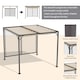 image 3 of Outsunny 2.8 x 3m Metal Outdoor Pergola with Retractable Roof, Outdoor Gazebo Canopy Shelter with Grommet Holes for Garden, Patio, Lawn, Beige