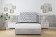 image 2 of Sloomy Mayfair Silver Naples Divan Bed Base 2 Drawers Same Side With 54 Inch Floor Standing Headboard | Silver | Silver | Single | 1