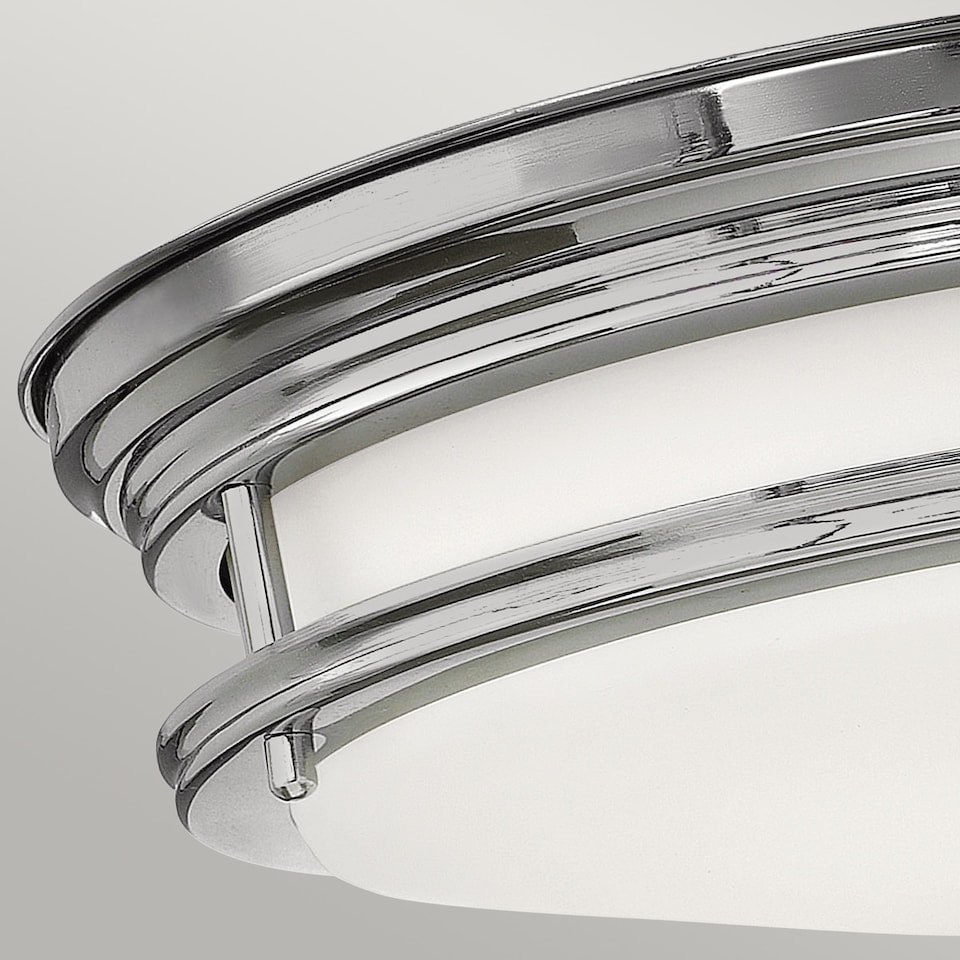 image 1 of Hinkley Hadrian 2 Light Flush Mount Chrome with Opal Glass IP44