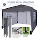 image 4 of MCC Direct Gazebo 3x3 Pop up Garden Outdoor Tent Patio Canopy Marquee with Sides