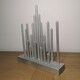 image 4 of 25cm Premier Christmas Candlebridge with 20 LEDs & Timer in Silver Battery Operated