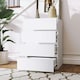 image 7 of HOMCOM Bedroom Chest of Drawers, 4 Drawers Dresser, Drawer Unit, White