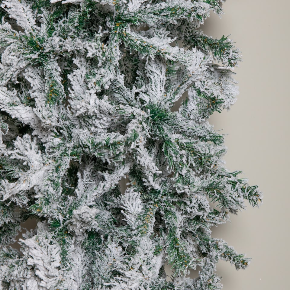 image 1 of 8ft (2.55m) Samuel Alexander Single Door Snow Flocked Christmas Tree Arch with 2000 Tips