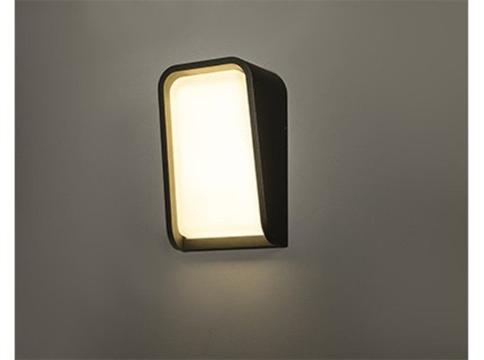 image 1 of Mask Integrated LED Flush Wall Light Outdoor Wall Light Grey, 3000K, IP65