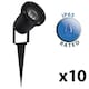 image 3 of ValueLights Pack of 10 Derwent Black Outdoor Light (Multi-Installation)
