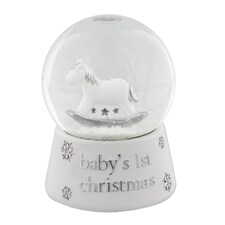 Widdop Gifts Baby's 1st Christmas Rocking Horse Snow Globe