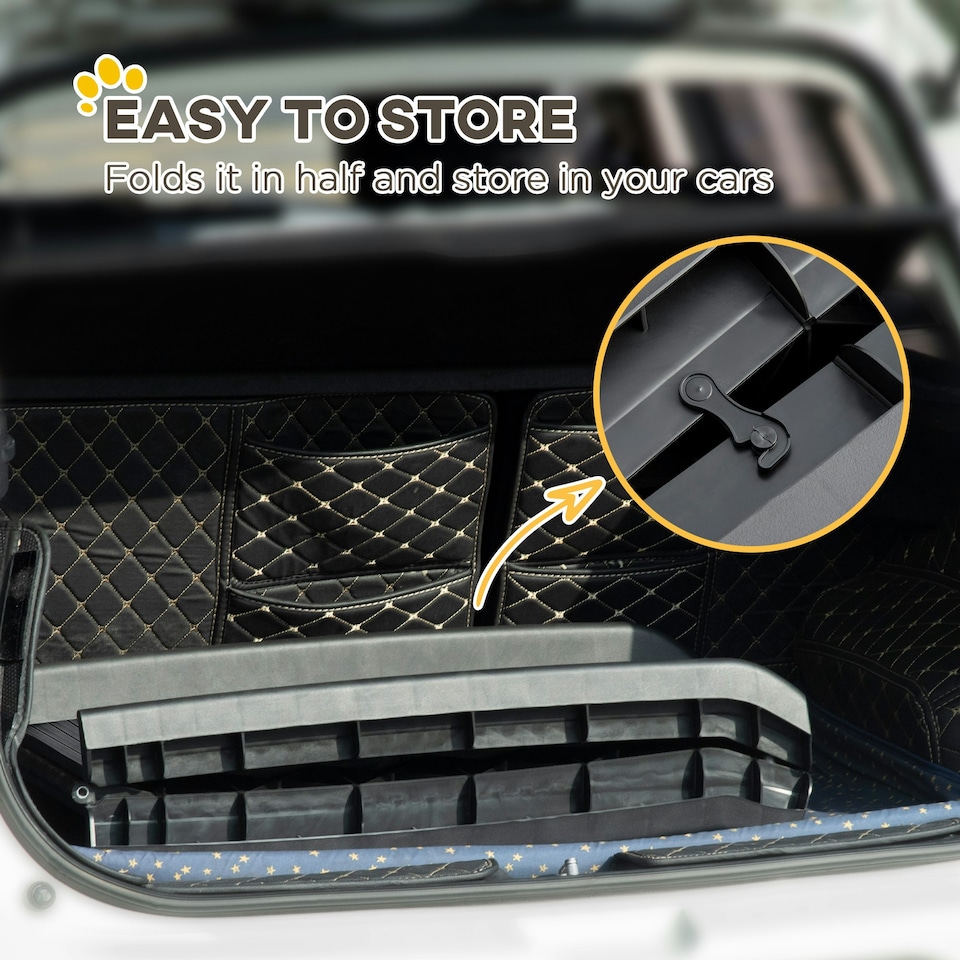 image 1 of PawHut Foldable Pet Ramp Dog Ramp for Cars, Truck, SUV