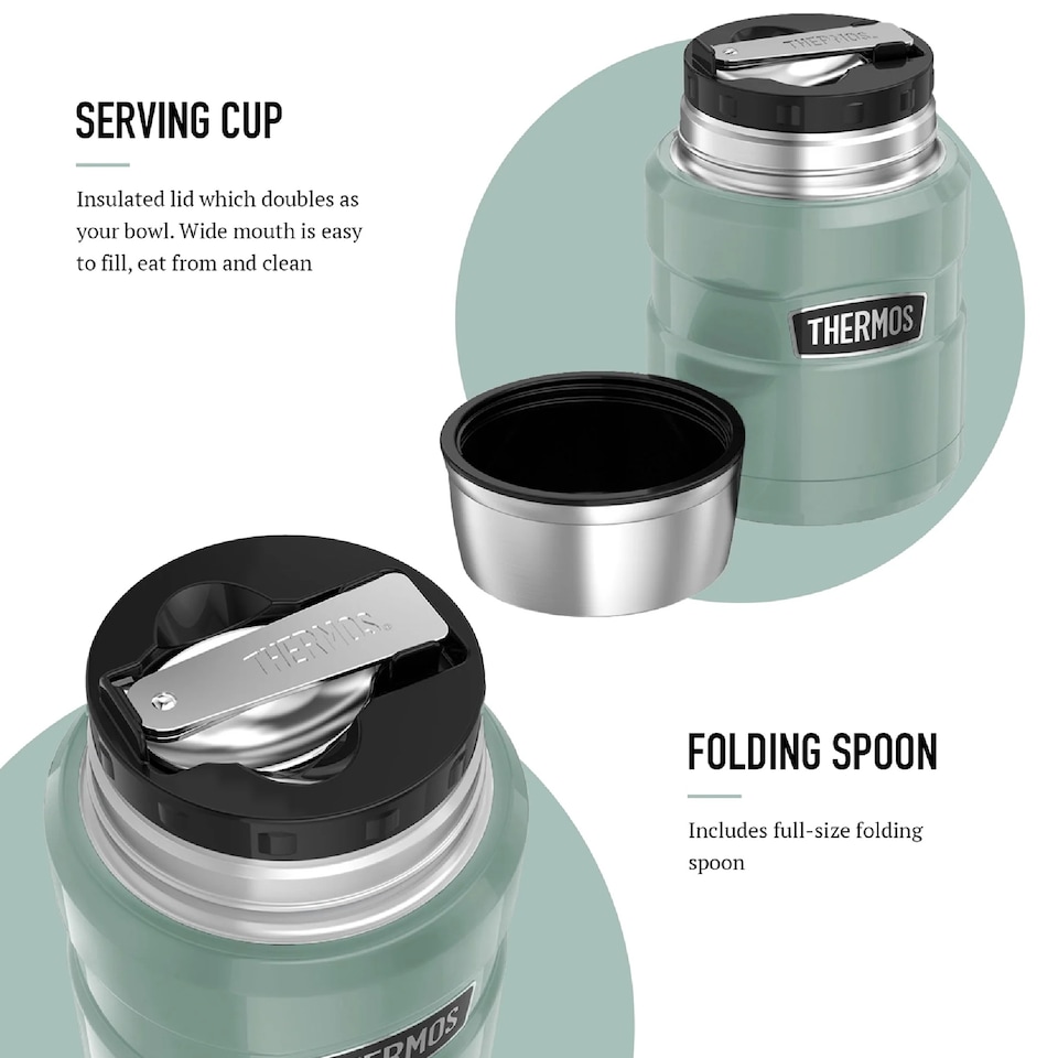 image 1 of Thermos Stainless Steel King Food Flask 470ml Duck Egg
