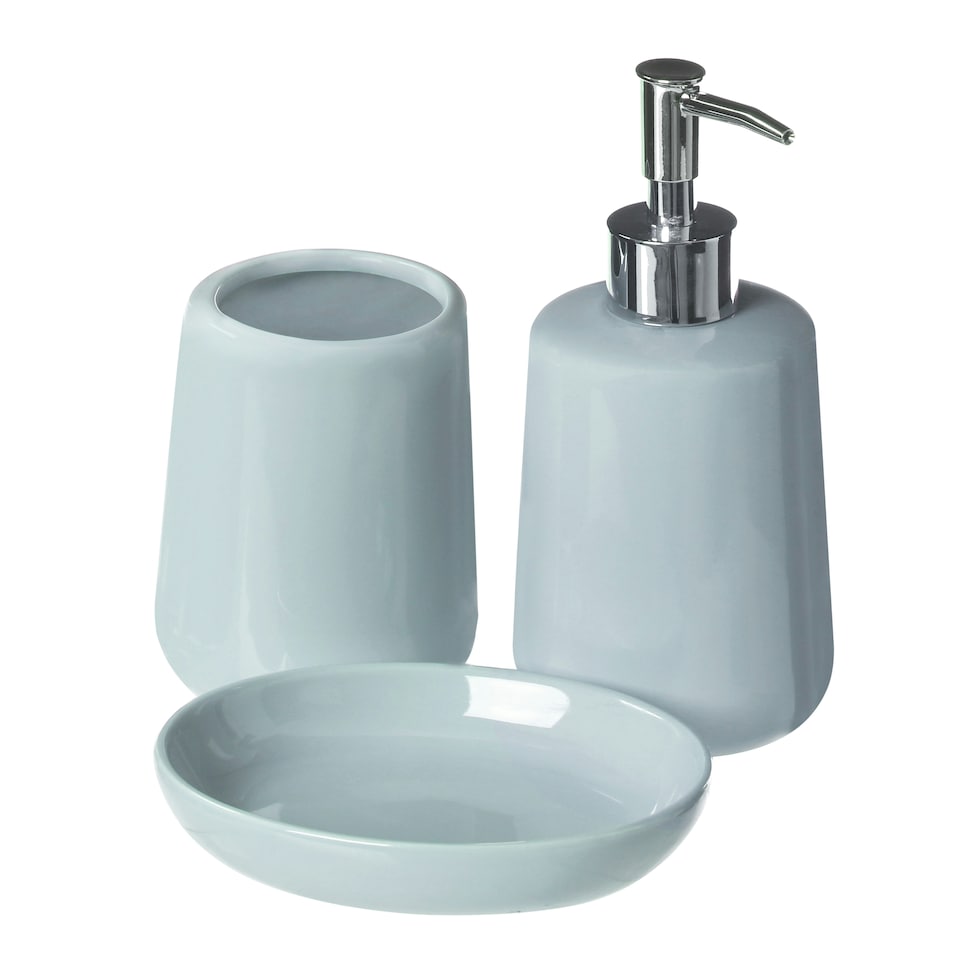 image 1 of Moon Pale Blue 3Pc Bathroom Set