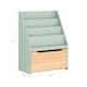 image 3 of SoBuy Children's Bookcase with Storage Chest, Light Green & Natural, 24.4 x 11.8 x 31.5 in, 16.9 kg - KMB95-GR