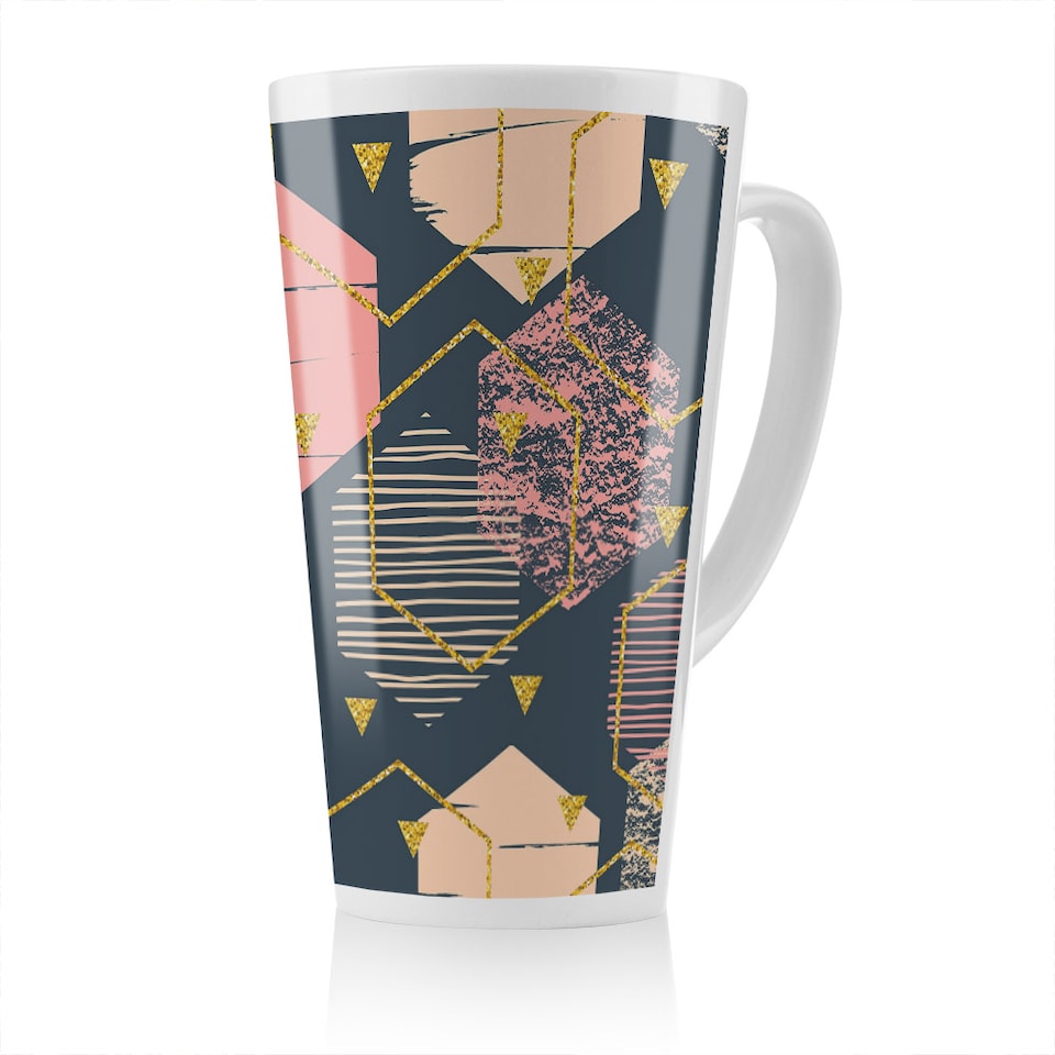 image 1 of Hexagons Latte Mug