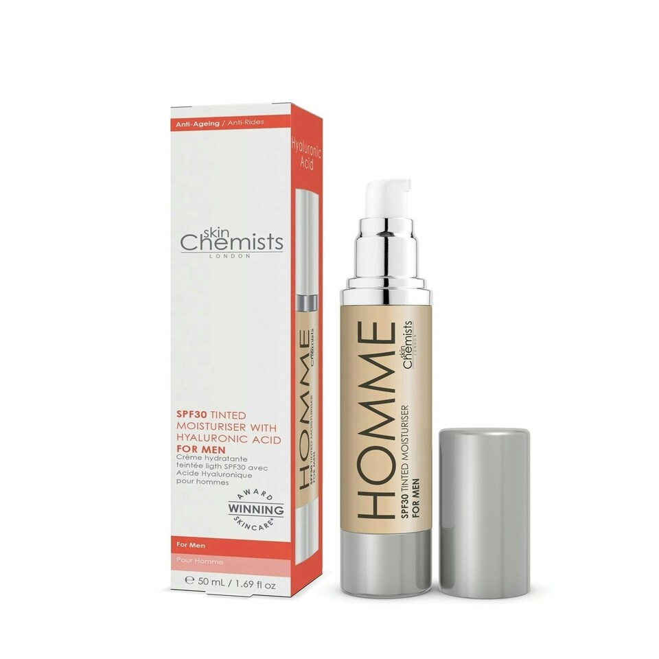 image 1 of skinChemists Men's Tinted Light Moisturiser SPF 30 50ml
